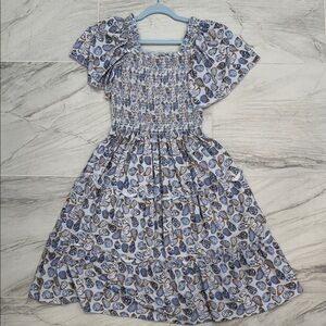 Smocked Ginger Jar Oyster Dress
